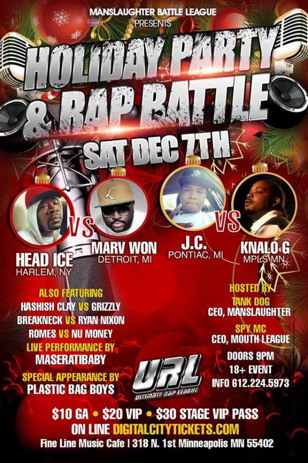 Manslaughter Battle League - Holiday Party and Rap Battle