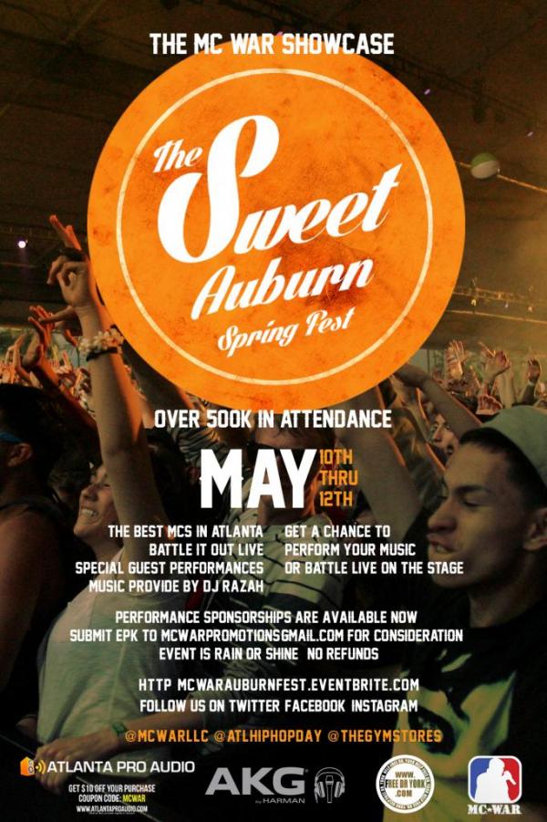 The Sweet Auburn Spring Fest MC War Battle Rap Event VerseTracker The Sweet Auburn Spring Fest MC War Battle Rap Event VerseTracker