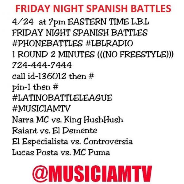 MusicIAmTV Battles - Friday Night Spanish Battles