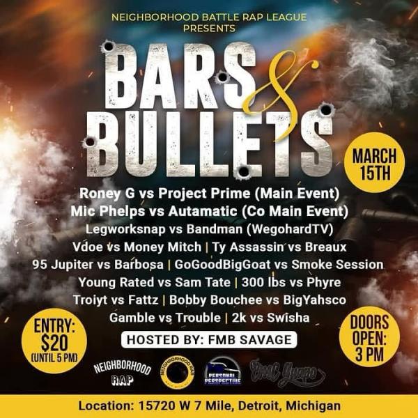 Neighborhood Rap Battle League - Bars & Bullets