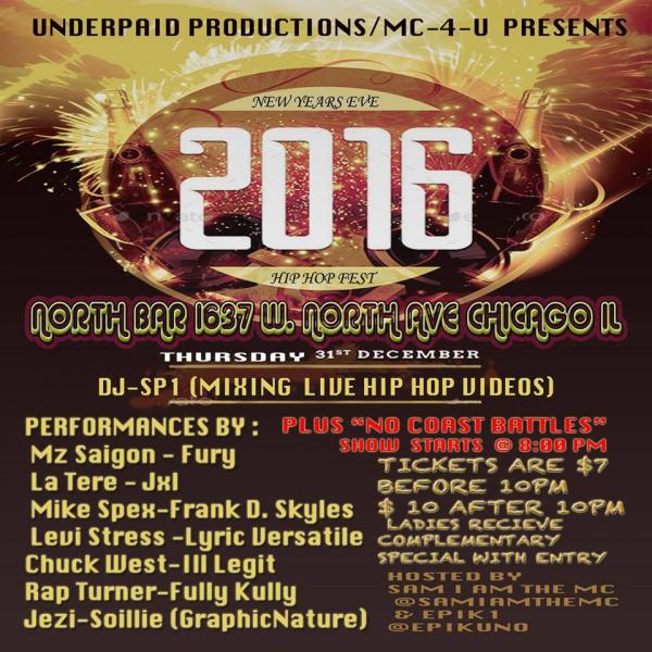 No Coast Raps - New Years Eve HipHop Fest at North Bar