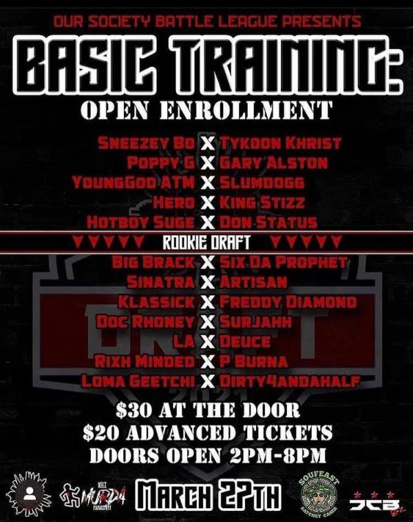 Our Society Battle League - Basic Training: Open Enrollment