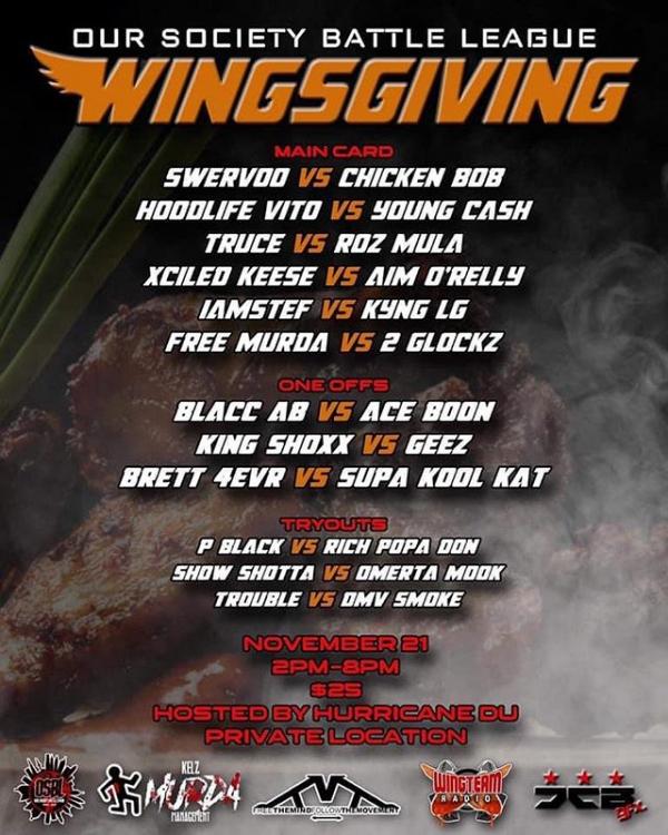 Our Society Battle League - Wingsgiving