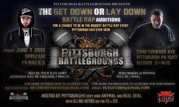 Pittsburgh Battlegrounds - The Get Down or Lay Down Battle Rap Auditions