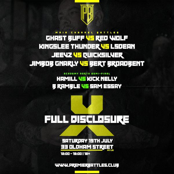 Premier Battles - Full Disclosure X