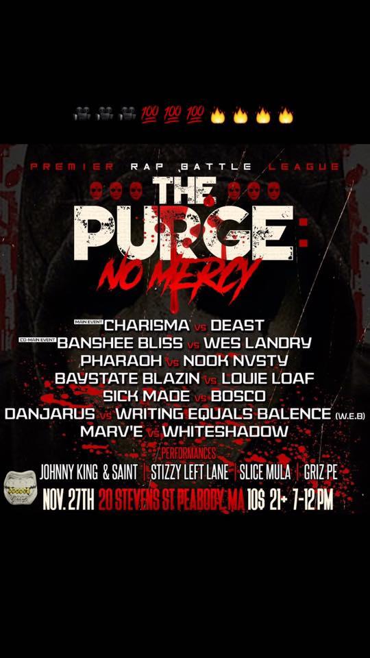 Premier Rap Battle League - The Purge - No Mercy