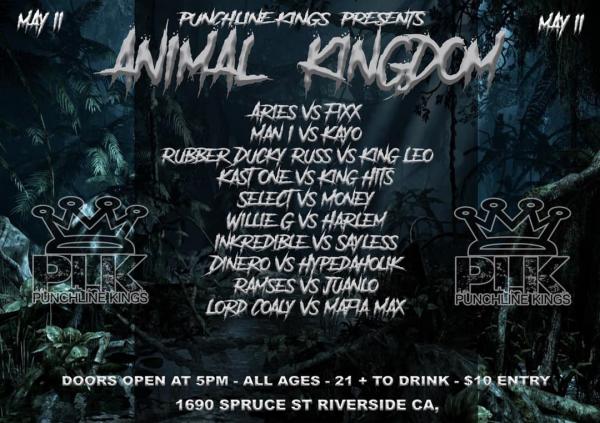Punchline Kings Battle Rap League - Animal Kingdom