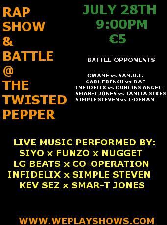 Rappers Comp Ireland - At The Twisted Pepper