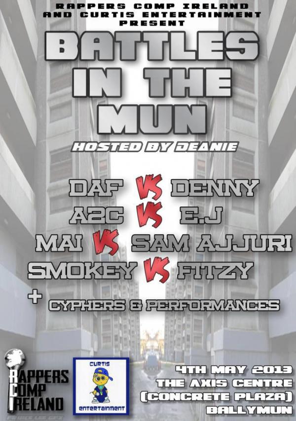 Rappers Comp Ireland - Battles in the Mun