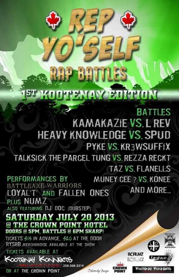 Rep YoSelf Rap Battles - 1st Kootenay Edition