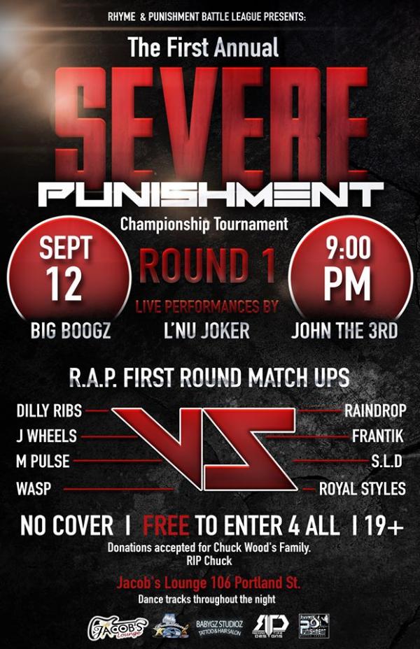 Rhyme and Punishment Battle League - Severe Punishment Championship Tournament - Round 1