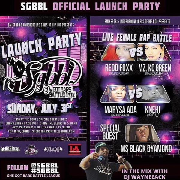 She Got Bars Battle League - SGBBL Official Launch Party