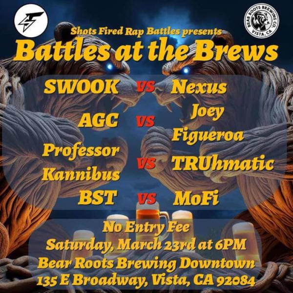 Shots Fired Battle League - Battle at the Brews: Volume 1