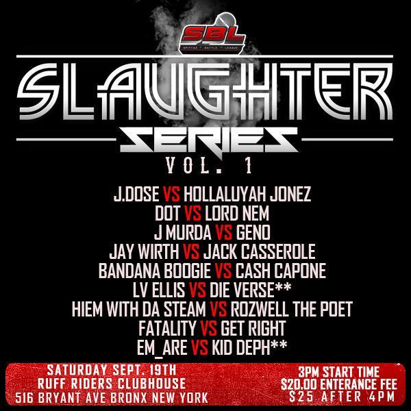 Spittaz Battle League - Slaughter Series - Vol 1