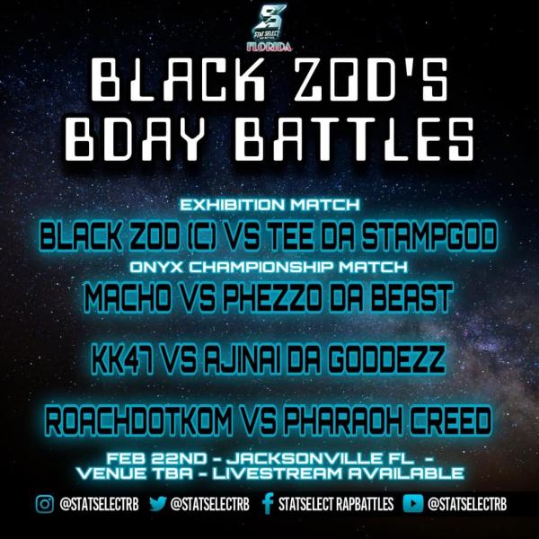 Stat Select Rap Battles - Black Zod's Bday Battles