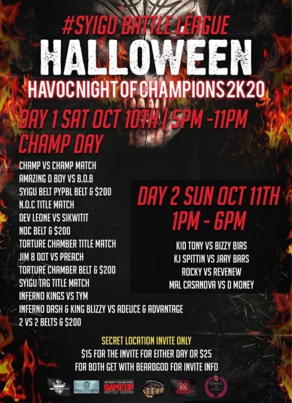Step Your Ink Game Up Battle League - Halloween Havoc 2K20: Night of Champions