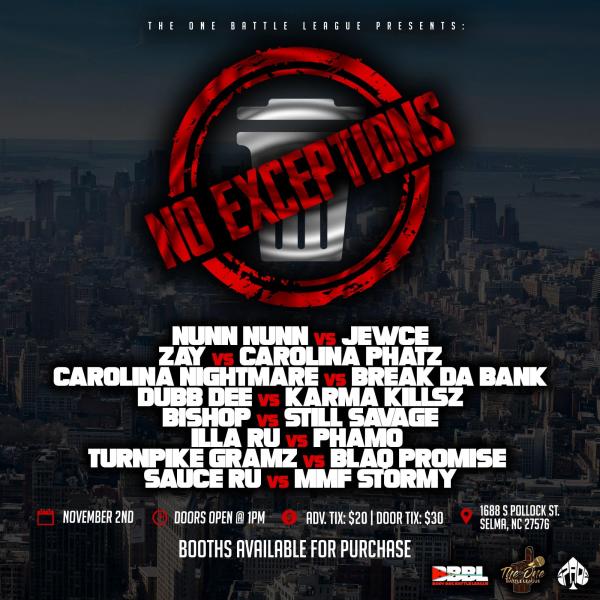 The One Battle League - No Exceptions