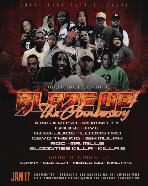The Smoke Room Battle League - Blaze Up 4: The Anniversary