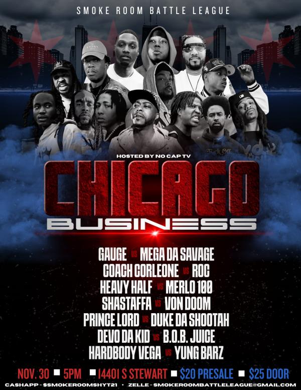 The Smoke Room Battle League - Chicago Business