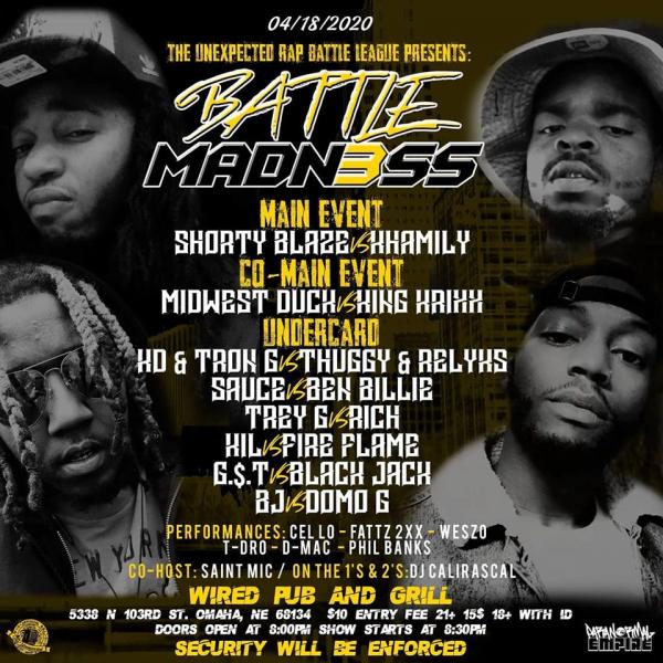 The Unexpected Rap Battle League - Battle Madness 3