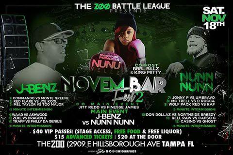 The Zoo Battle League - NovemBAR Fest 2