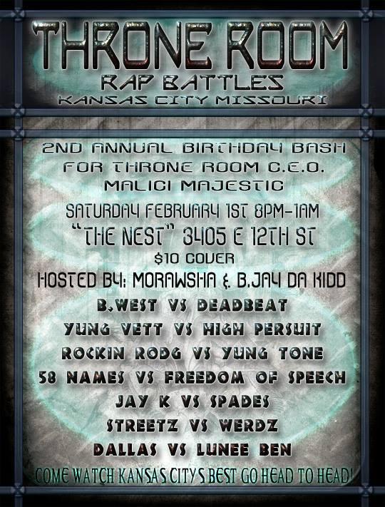 Throne Room Battle League - Throne Room - 2nd Annual Birthday Bash