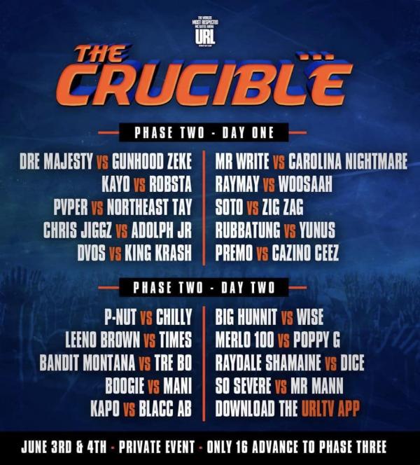 URL: Ultimate Rap League - The Crucible (June 2023)