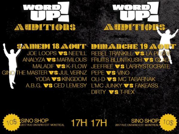Word Up - Audition - Auditions 2