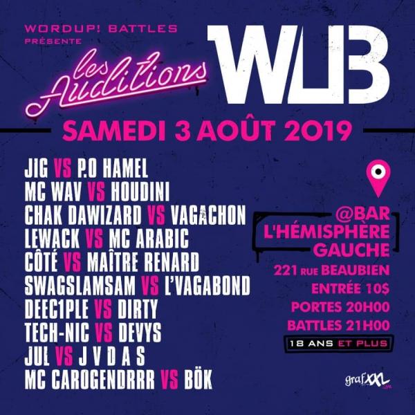 Word Up - Audition - Les Auditions (August 3 2019)