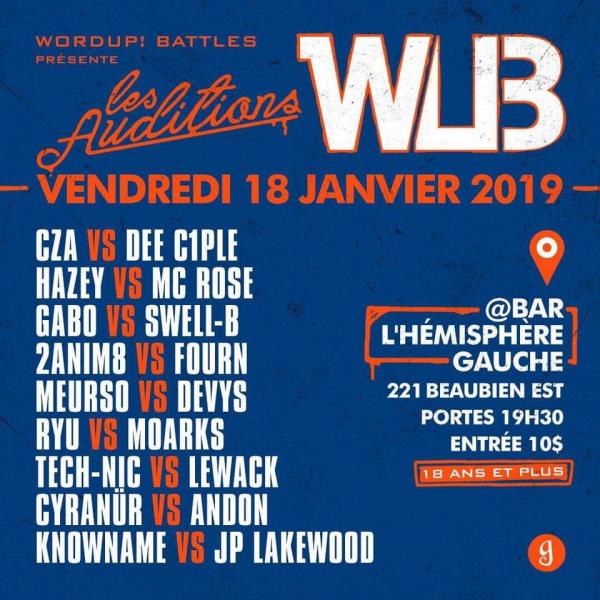 Word Up - Audition - Les Auditions (January 18 2019)