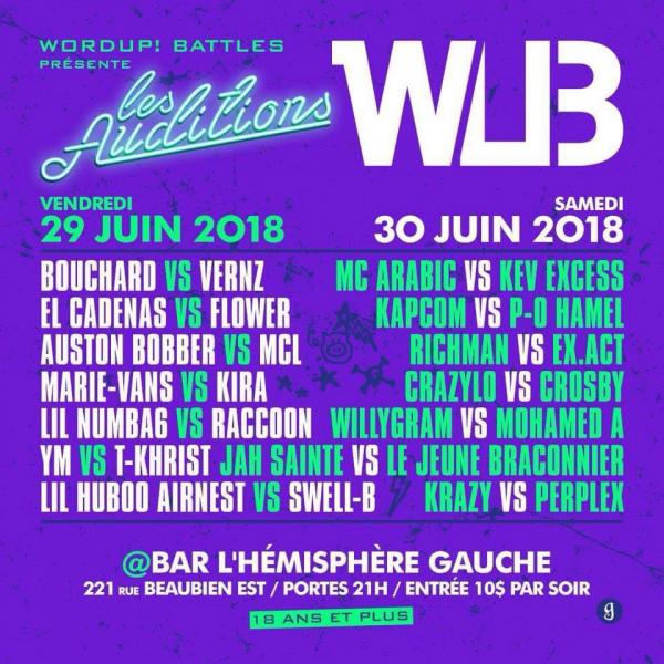 Word Up - Audition - Les Auditions (June 29 2018)