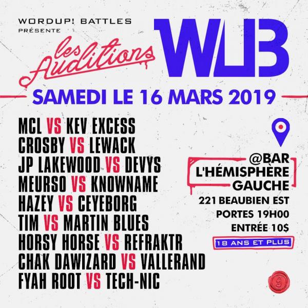 Word Up - Audition - Les Auditions (March 16 2019)