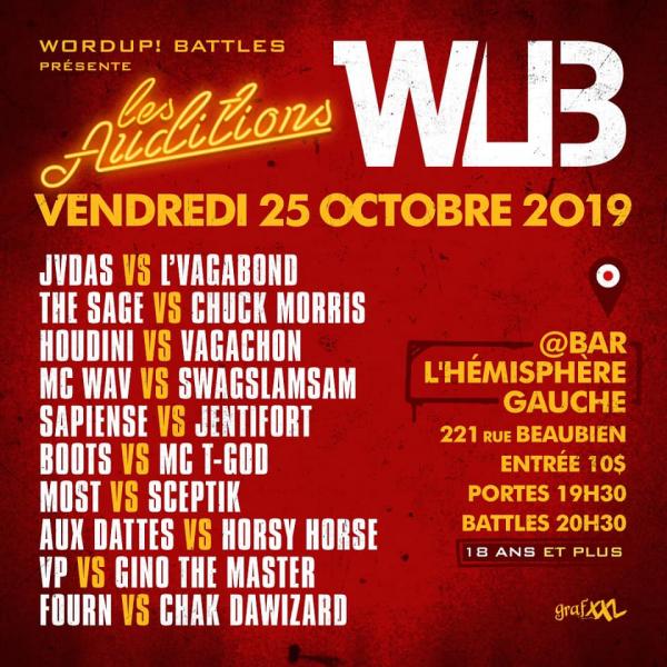 Word Up - Audition - Les Auditions (October 25 2019)