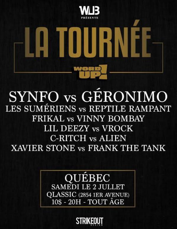 Word Up Battles - La Tournee 2016 (Quebec)