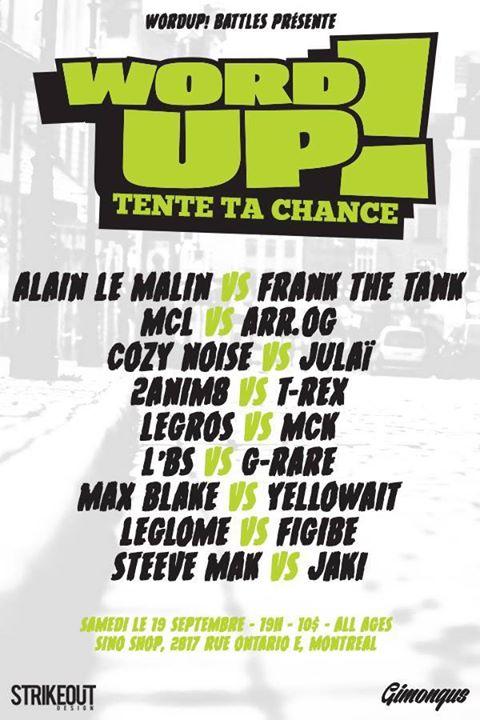 Word Up Battles - Tente Ta Chance